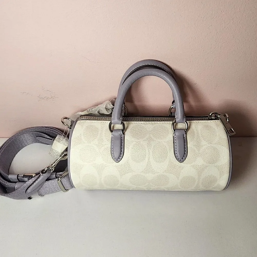 NWT Coach CB874 Lacey Crossbody In Signature Canvas Chalk Mist Purple